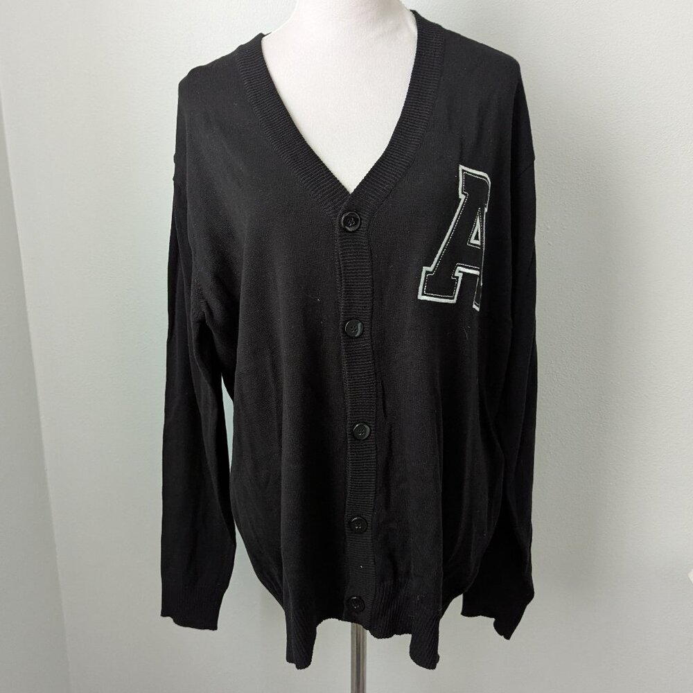 NWT Bare Fox 26 Letterman's Black & White Sweater, XL